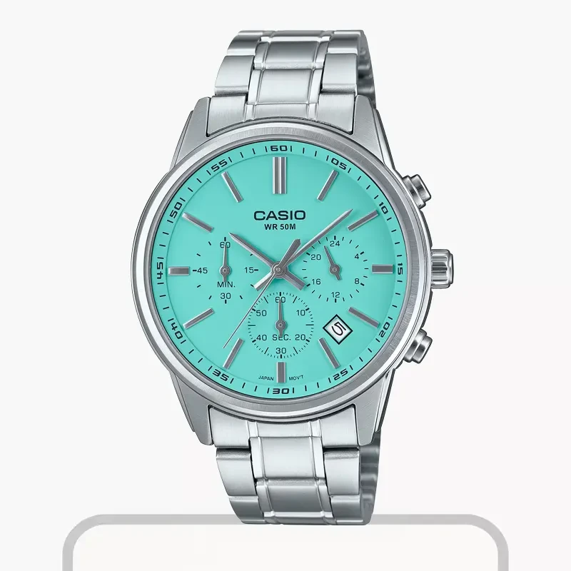 Casio Tiffany Quartz Blue Dial Men's Watch-  MTP-E515D-2A2V